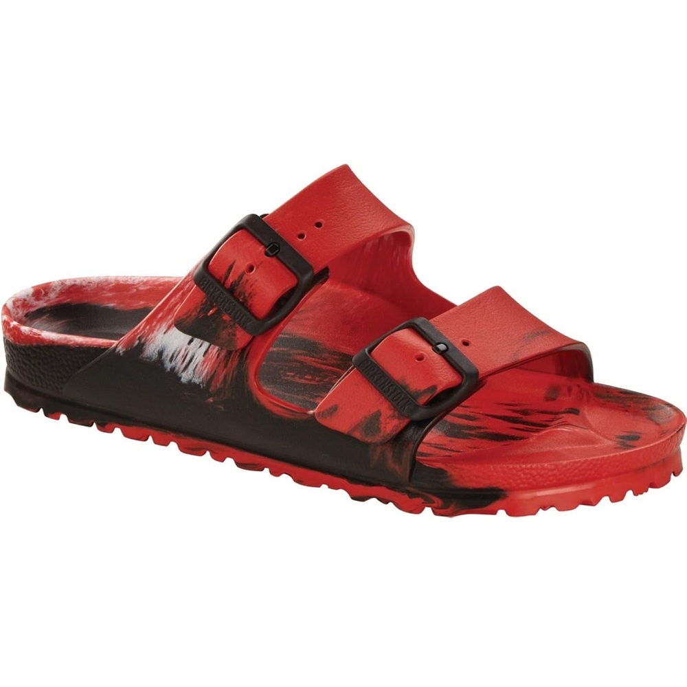 Birkenstock Men's Arizona EVA Sandals, Multi Color Red Black/White NWOB